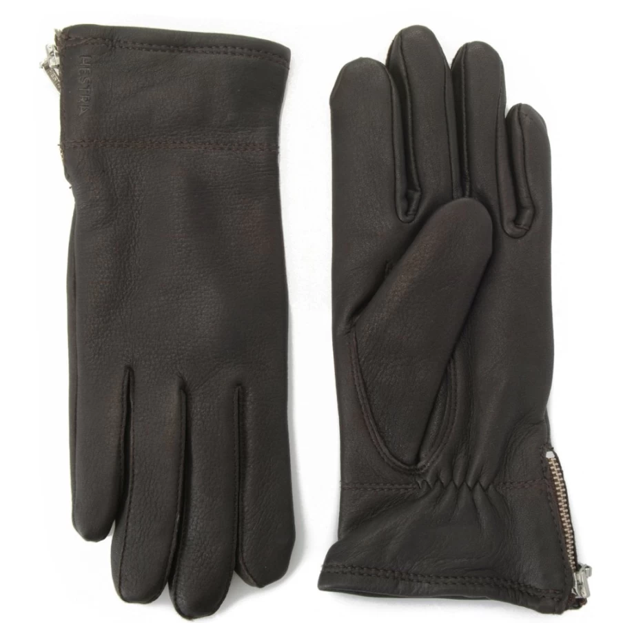 J. W. Hulme Co Women's Hestra Charlene Deerskin Leather Zip Gloves