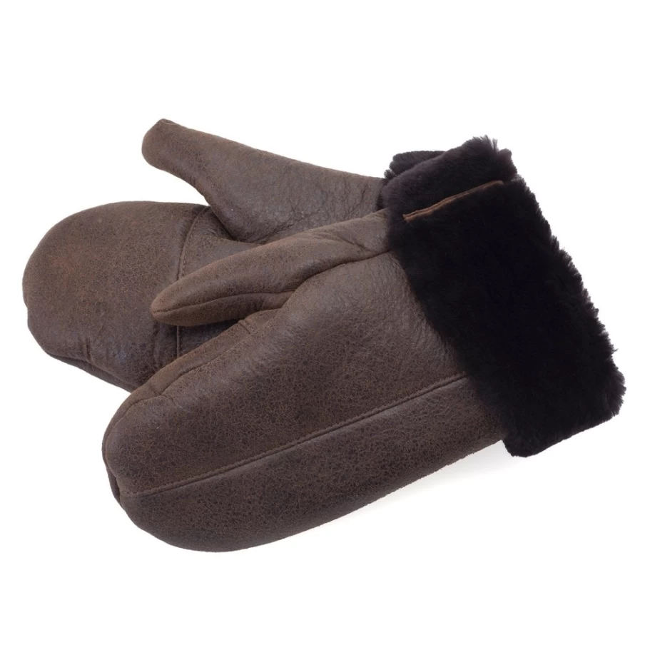 J. W. Hulme Co Men's Shearling Lined Winter Mittens – Premium Leather Gloves for Cold Weather