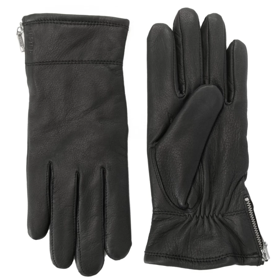 J. W. Hulme Co Women's Hestra Charlene Deerskin Leather Zip Gloves – Premium Winter Gloves for Women